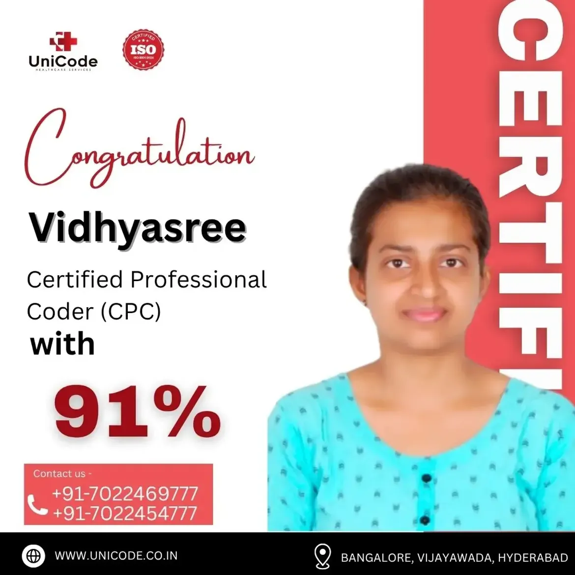 🎉 Congratulations to Vidhyasree on an Outstanding Achievement! 🎉A big round of applause to Vi