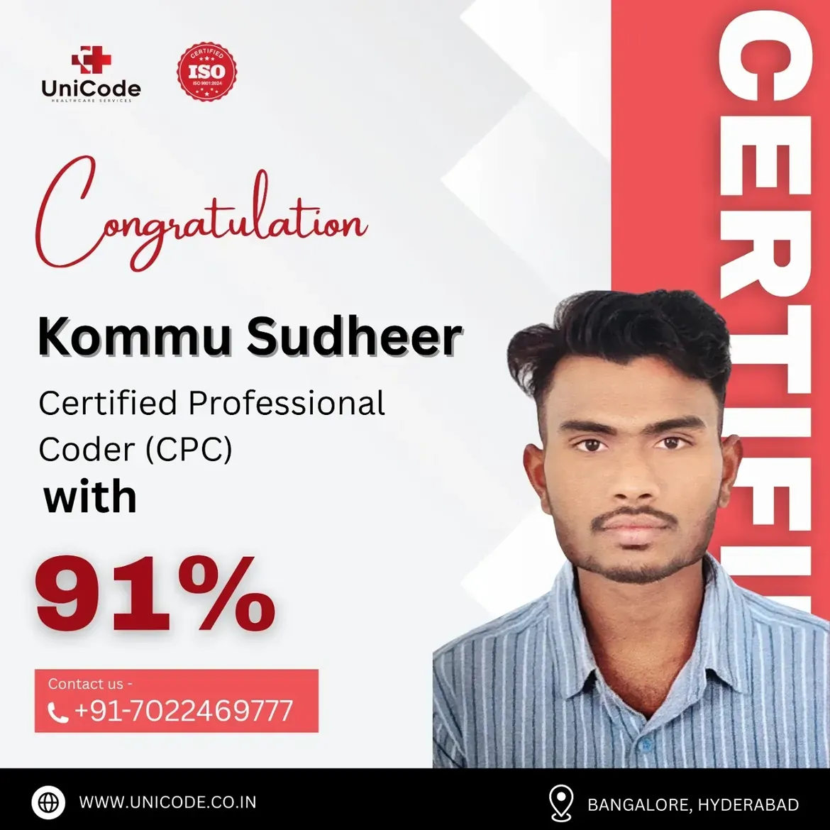 🎉 Double Success, Double Celebration!Congratulations to our proud achievers Kommu Sudheer and